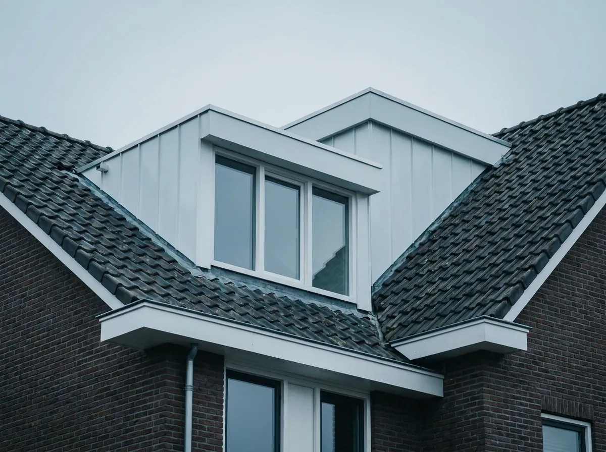 Dakkapel op een schuin dak