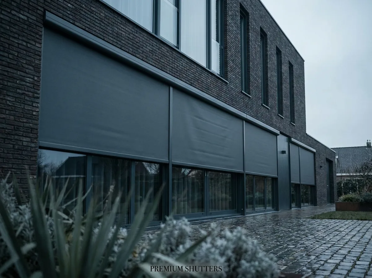 Rolluiken voor de ramen van een woning